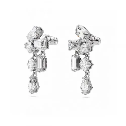 Swarovski Ohrringe-Mesmera Drop Ohrhänger Verschiedene Schliffe Weiss - 5665825