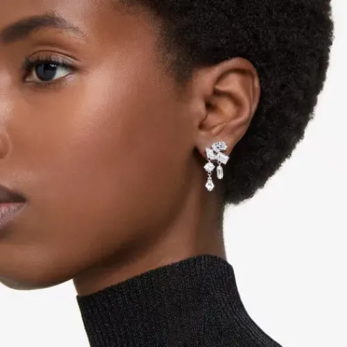 Swarovski Ohrringe-Mesmera Drop Ohrhänger Verschiedene Schliffe Weiss - 5665825