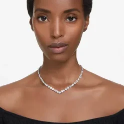 Swarovski Halsketten-Mesmera Halskette Verschiedene Schliffe Weiss - 5665242