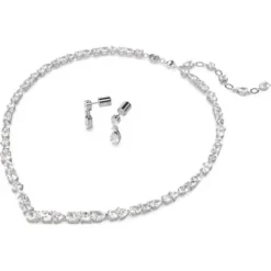 Swarovski Schmuck Set-Mesmera Set Verschiedene Schliffe Weiss Rhodiniert - 5674306
