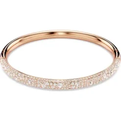 Swarovski Armbänder-Meteora Armreif Schnee Pavé Weiss Roségold