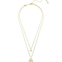 Swarovski Halsketten-Meteora Halskette im Lagenlook Weiss Gold - 5683442