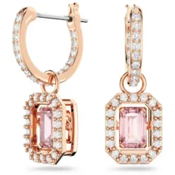 Swarovski Ohrringe-Millenia Drop Ohrhänger Oktagon Schliff Rosa Roségold - 5649474