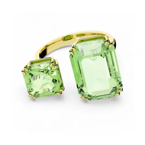 Swarovski Ringe-Millenia Offener Ring Oktagon Schliff Grün Gold