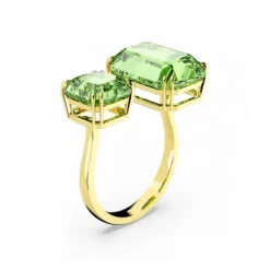 Swarovski Ringe-Millenia Offener Ring Oktagon Schliff Grün Gold