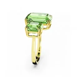 Swarovski Ringe-Millenia Offener Ring Oktagon Schliff Grün Gold