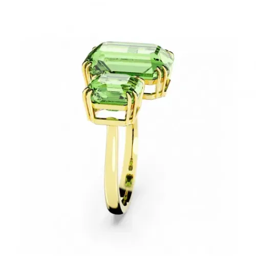 Swarovski Ringe-Millenia Offener Ring Oktagon Schliff Grün Gold