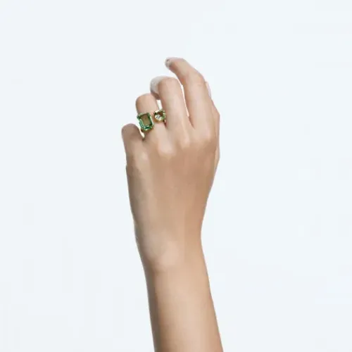Swarovski Ringe-Millenia Offener Ring Oktagon Schliff Grün Gold
