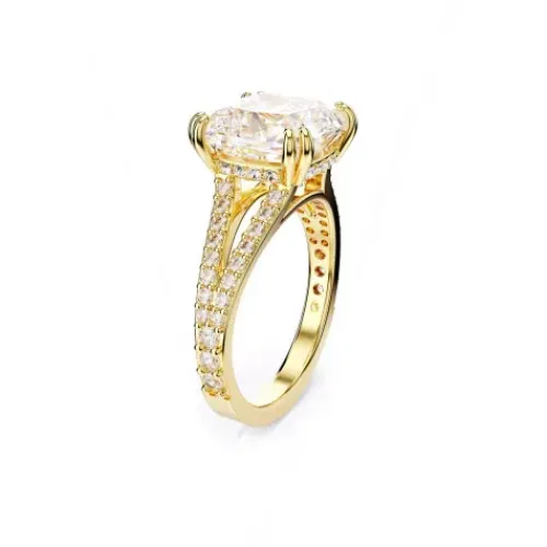 Swarovski Ringe-Stilla Cocktail Ring Kissenschliff Weiss Gold