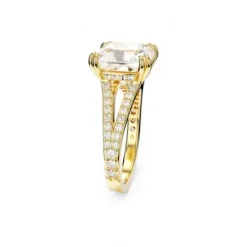 Swarovski Ringe-Stilla Cocktail Ring Kissenschliff Weiss Gold