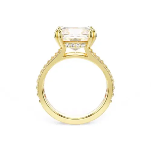 Swarovski Ringe-Stilla Cocktail Ring Kissenschliff Weiss Gold