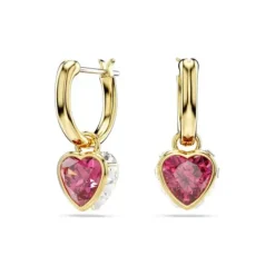 Swarovski (Kette mit) Herz-Stilla Drop Ohrhänger Herz Rot Gold - 5684760