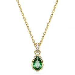 Swarovski Halsketten-Stilla Halskette Tropfenschliff Grün Gold - 5648751