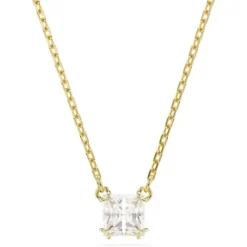Swarovski Halsketten-Stilla Halskette Kissenschliff Weiss Gold - 5693153