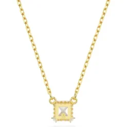 Swarovski Halsketten-Stilla Halskette Kissenschliff Weiss Gold - 5693153