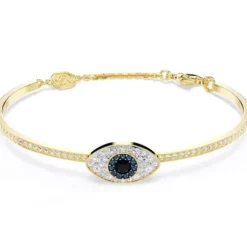 Swarovski Armbänder-Symbolica Armreif Böser Blick Blau Gold