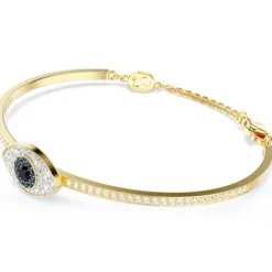 Swarovski Armbänder-Symbolica Armreif Böser Blick Blau Gold