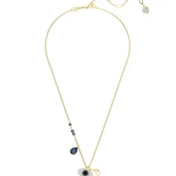 Swarovski Halsketten-Symbolica Halskette Böser Blick Blau Gold - 5692178