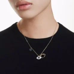 Swarovski Halsketten-Symbolica Halskette Böser Blick Blau Gold - 5692178