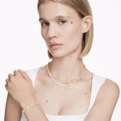 Swarovski Schmuck Set-Una Angelic Set Rundschliff Weiss Gold - 5720506