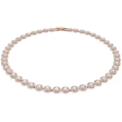 Swarovski Halsketten-Una Angelic Tennis Halskette Rundschliff Weiss Roségold - 5367845