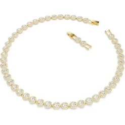 Swarovski Halsketten-Una Angelic Tennis Halskette Rundschliff Weiss Gold - 5720505
