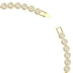 Swarovski Halsketten-Una Angelic Tennis Halskette Rundschliff Weiss Gold - 5720505
