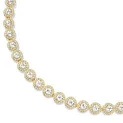 Swarovski Halsketten-Una Angelic Tennis Halskette Rundschliff Weiss Gold - 5720505