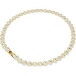 Swarovski Halsketten-Una Angelic Tennis Halskette Rundschliff Weiss Gold - 5720505