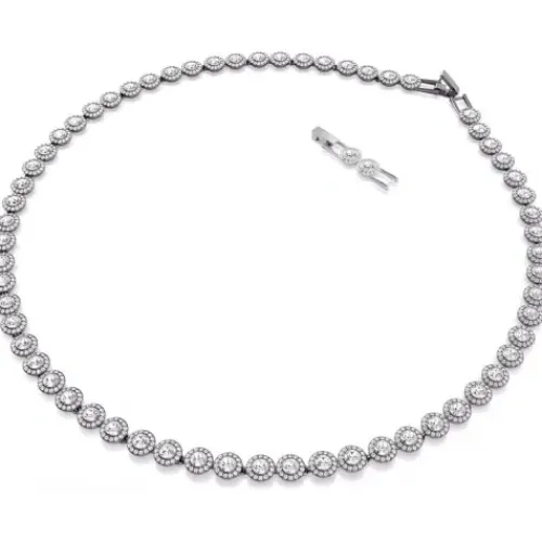 Swarovski Halsketten-Una Halskette Rundschliff Lang Weiss - 5681057