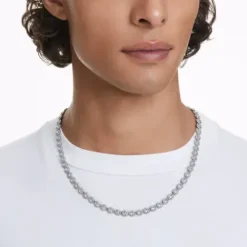 Swarovski Halsketten-Una Halskette Rundschliff Lang Weiss - 5681057