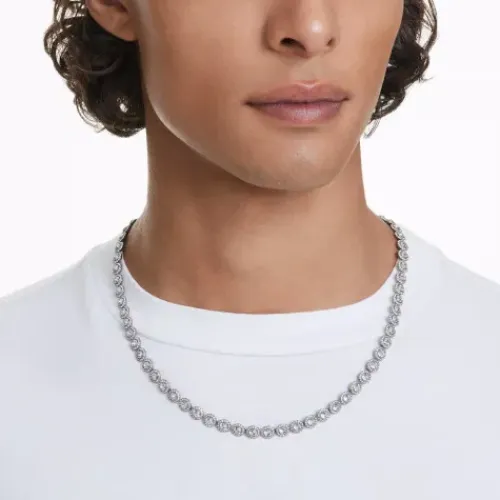 Swarovski Halsketten-Una Halskette Rundschliff Lang Weiss - 5681057