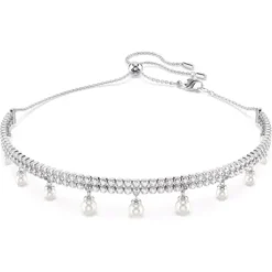 Swarovski Halsketten-x Ariana Grande Choker Kristallperle Rundschliff Weiss Rhodiniert - 5720865