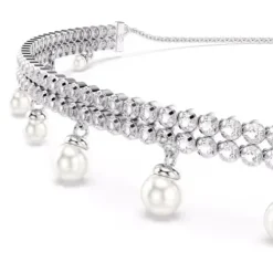 Swarovski Halsketten-x Ariana Grande Choker Kristallperle Rundschliff Weiss Rhodiniert - 5720865