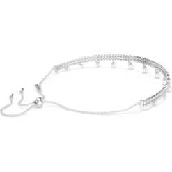 Swarovski Halsketten-x Ariana Grande Choker Kristallperle Rundschliff Weiss Rhodiniert - 5720865