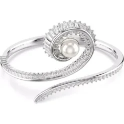 Swarovski Armbänder-x Ariana Grande Armreif Kristallperle Baguette Schliff Weiss Rhodiniert