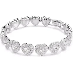 Swarovski (Kette mit) Herz-x Ariana Grande Tennis Armband Verschiedene Schliffe Herz Weiss Rhodiniert - 5720860