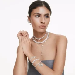 Swarovski (Kette mit) Herz-x Ariana Grande Tennis Armband Verschiedene Schliffe Herz Weiss Rhodiniert - 5720860