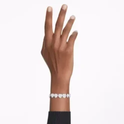 Swarovski (Kette mit) Herz-x Ariana Grande Tennis Armband Verschiedene Schliffe Herz Weiss Rhodiniert - 5720860