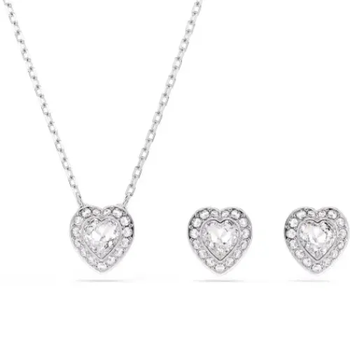 Swarovski (Kette mit) Herz-x Ariana Grande Set Verschiedene Schliffe Herz Weiss Rhodiniert - 5720849