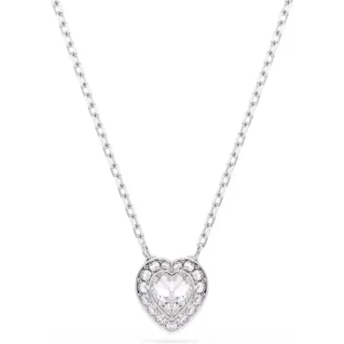 Swarovski (Kette mit) Herz-x Ariana Grande Set Verschiedene Schliffe Herz Weiss Rhodiniert - 5720849