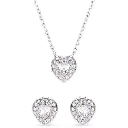 Swarovski (Kette mit) Herz-x Ariana Grande Set Verschiedene Schliffe Herz Weiss Rhodiniert - 5720849