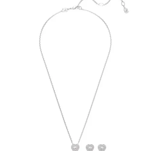 Swarovski (Kette mit) Herz-x Ariana Grande Set Verschiedene Schliffe Herz Weiss Rhodiniert - 5720849