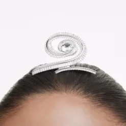Swarovski Damen Accessoires-x Ariana Grande Haarclip Kristallperle Baguette Schliff Weiss Rhodiniert - 5720867