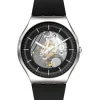 Swatch Lederarmband-Black Skeleton - SS07S115