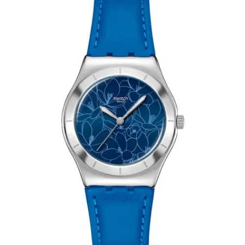 Swatch Lederarmband-Blue Petal Promise - YLS235