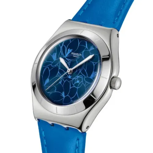 Swatch Lederarmband-Blue Petal Promise - YLS235