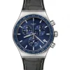 Swatch Lederarmband-Cobalt Lagoon - YVS496