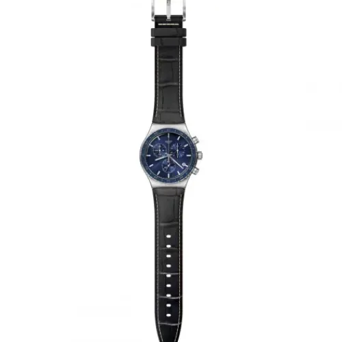 Swatch Lederarmband-Cobalt Lagoon - YVS496
