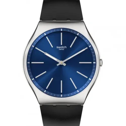 Swatch Lederarmband-Formal Blue 42 - SS07S125